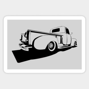 Chevy 3100 pickup - stylized monochrome Magnet